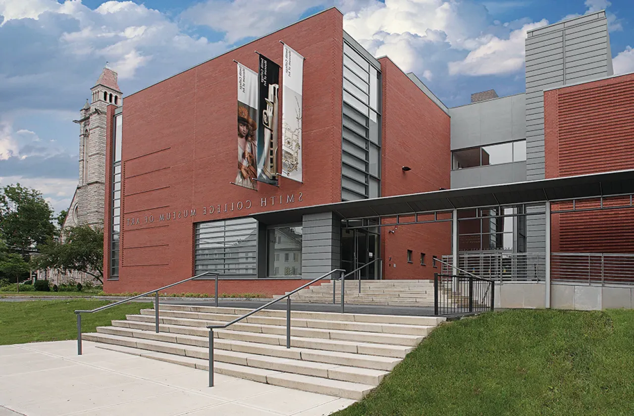 Exterior of the entrance to the Museum of Art